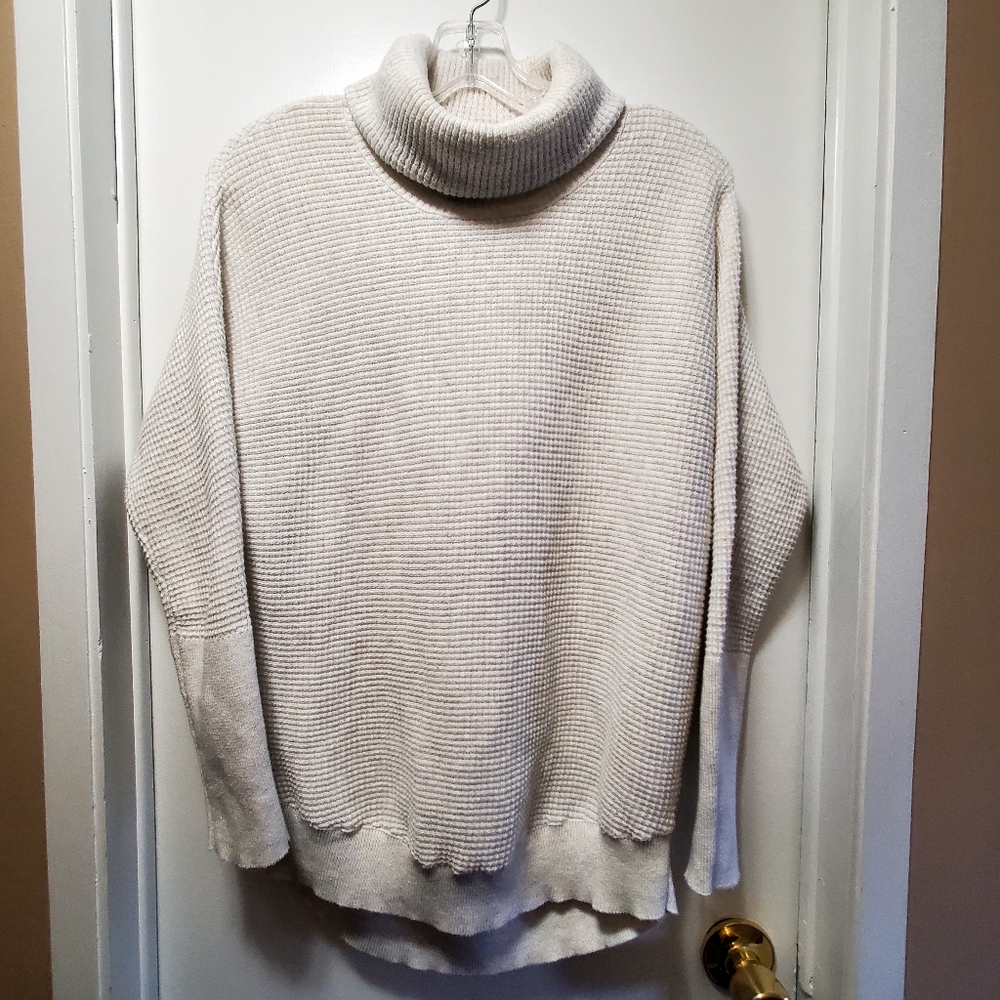 Cynthia Rowley Active Pullover Sweater Womens Long Sleeve Small Biege/White